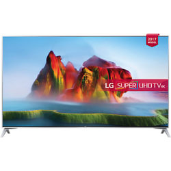 LG 49SJ800V LED HDR Super UHD 4K Ultra HD Smart TV, 49 with Freeview Play, Ultra Slim Design & Harman / Kardon Soundbar Stand, Silver